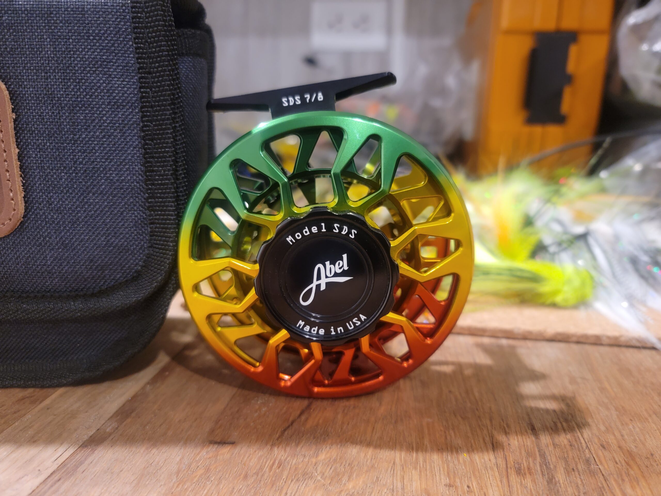 Abel SDS 7/8wt Fly Reel Rasta Fade Finish - Streamside Au Sable River ...